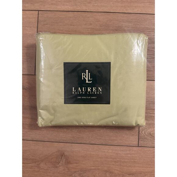 Lauren Ralph Lauren Vintage King Flat Sheet Honey Dew 72” X 84” NEW Sealed Rare - Picture 8 of 16